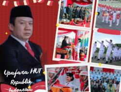 Sekdaprov Marindo mengikuti Upacara Penurunan Bendera Merah Putih Peringatan HUT ke-80 RI Di Provinsi Lampung Berlangsung Khidmat